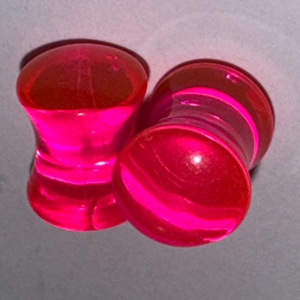 Pink 0 Gauge Uv Acrylic Flares